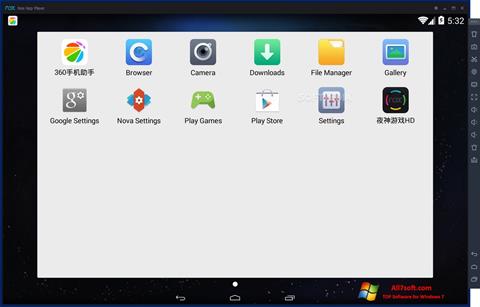 Petikan skrin Nox App Player untuk Windows 7