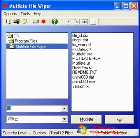 Petikan skrin Free File Wiper untuk Windows 7