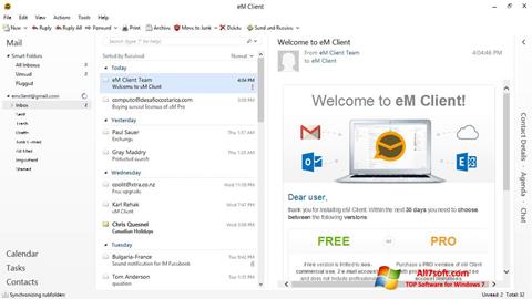 Petikan skrin eM Client untuk Windows 7
