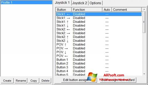 Petikan skrin JoyToKey untuk Windows 7