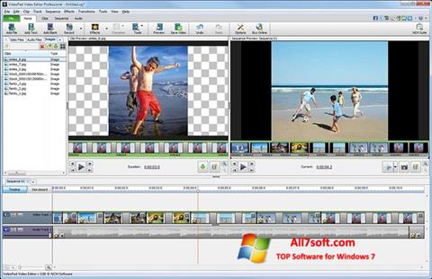 Petikan skrin VideoPad Video Editor untuk Windows 7