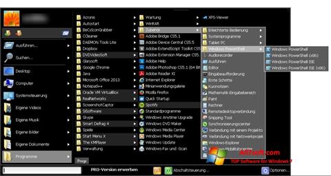 Petikan skrin Start Menu X untuk Windows 7