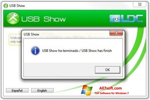 Petikan skrin USB Show untuk Windows 7