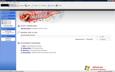 Petikan skrin Shareaza untuk Windows 7