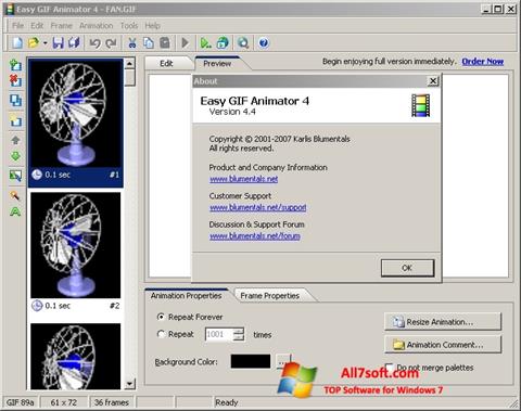Petikan skrin Easy GIF Animator untuk Windows 7