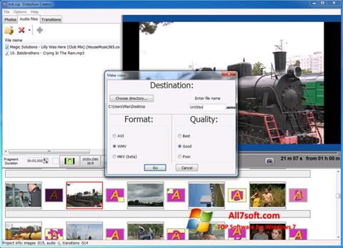 Petikan skrin Bolide Slideshow Creator untuk Windows 7