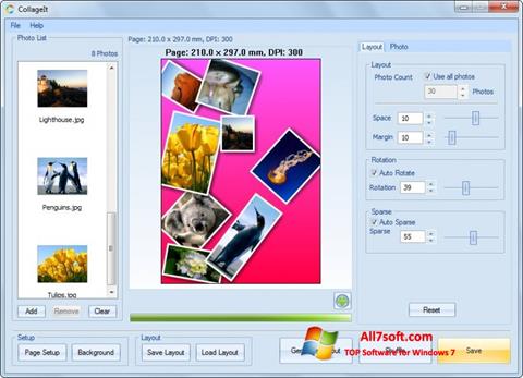 Petikan skrin CollageIt untuk Windows 7