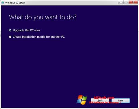 Petikan skrin Media Creation Tool untuk Windows 7