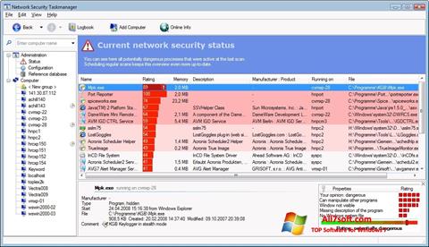 Petikan skrin Security Task Manager untuk Windows 7