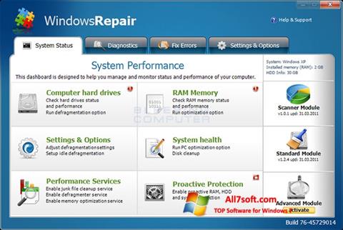Petikan skrin Windows Repair untuk Windows 7