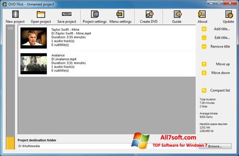 Petikan skrin DVD Flick untuk Windows 7