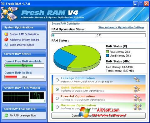 Petikan skrin Fresh RAM untuk Windows 7