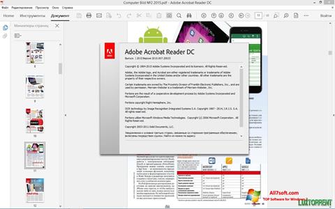 Petikan skrin Adobe Acrobat Reader DC untuk Windows 7