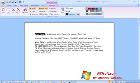Petikan skrin DocX Reader untuk Windows 7