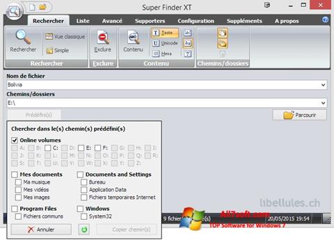 Petikan skrin Super Finder XT untuk Windows 7