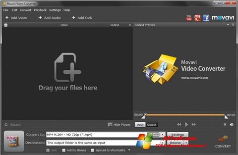 Petikan skrin Movavi Video Converter untuk Windows 7