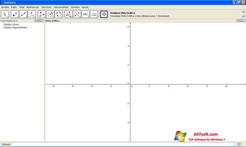 Petikan skrin GeoGebra untuk Windows 7