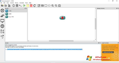 Petikan skrin GNS3 untuk Windows 7