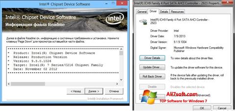 Petikan skrin Intel Chipset untuk Windows 7