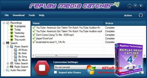 Petikan skrin Replay Media Catcher untuk Windows 7