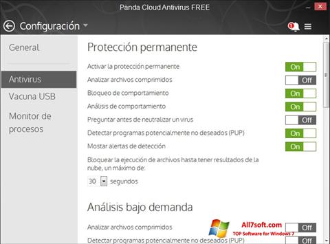Petikan skrin Panda Cloud untuk Windows 7