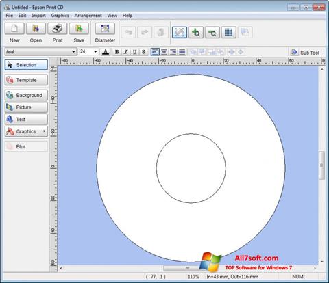 Petikan skrin EPSON Print CD untuk Windows 7
