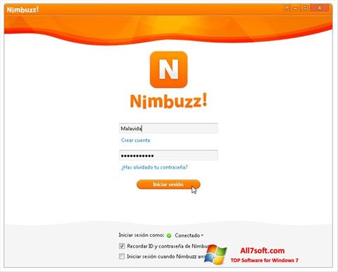 Petikan skrin Nimbuzz untuk Windows 7