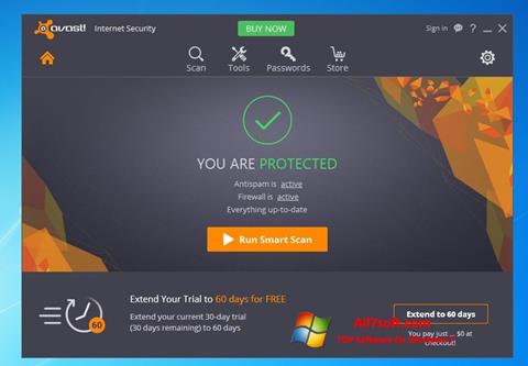 Petikan skrin Avast Internet Security untuk Windows 7