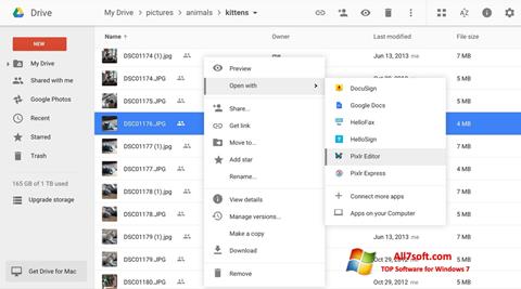 Petikan skrin Google Drive untuk Windows 7