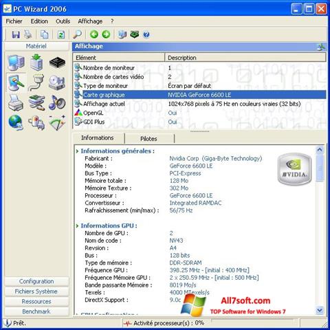 Petikan skrin PC Wizard untuk Windows 7