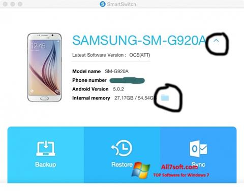 Petikan skrin Samsung Smart Switch untuk Windows 7