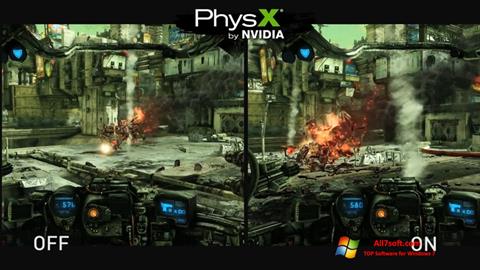 Petikan skrin NVIDIA PhysX untuk Windows 7