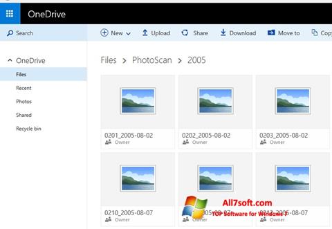 Petikan skrin OneDrive untuk Windows 7
