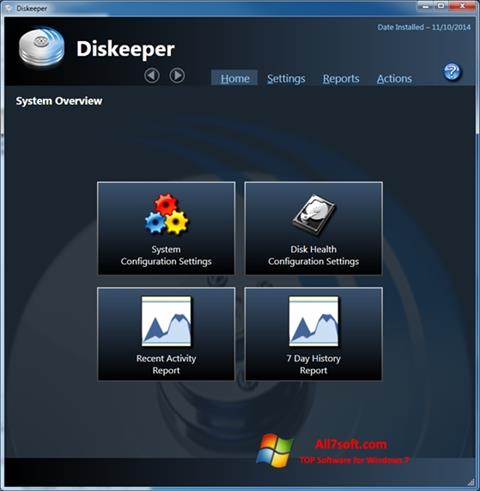 Petikan skrin Diskeeper untuk Windows 7