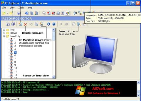 Petikan skrin PE Explorer untuk Windows 7
