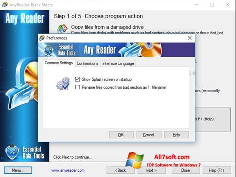 Petikan skrin AnyReader untuk Windows 7