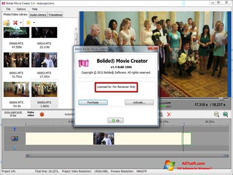 Petikan skrin Bolide Movie Creator untuk Windows 7