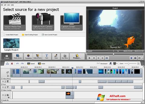 Petikan skrin AVS Video Editor untuk Windows 7