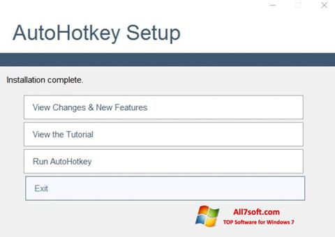 Petikan skrin AutoHotkey untuk Windows 7