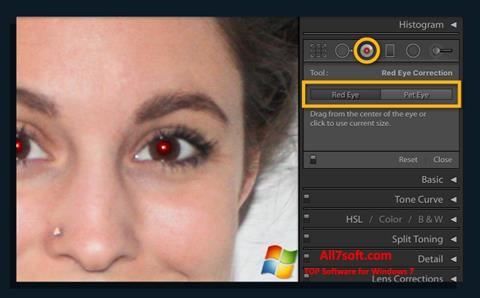 Petikan skrin Red Eye Remover untuk Windows 7