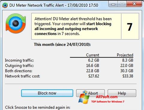Petikan skrin DU Meter untuk Windows 7