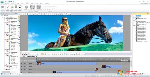 Petikan skrin VSDC Free Video Editor untuk Windows 7